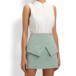 Tibi mint peplum skirt Sz 0 green
